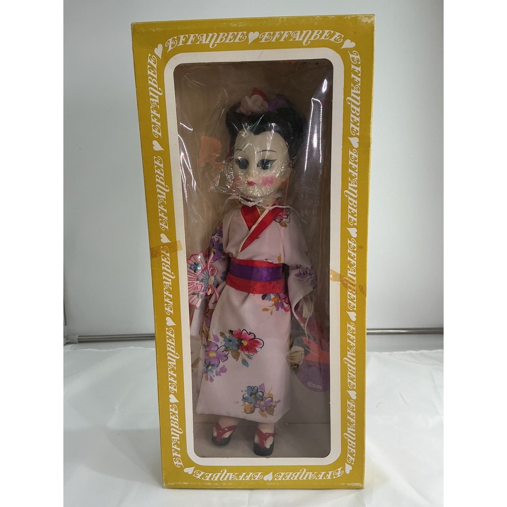 Vintage Effanbee Madame Butterfly Doll 3531 Japanese Kimono NIB Original Box